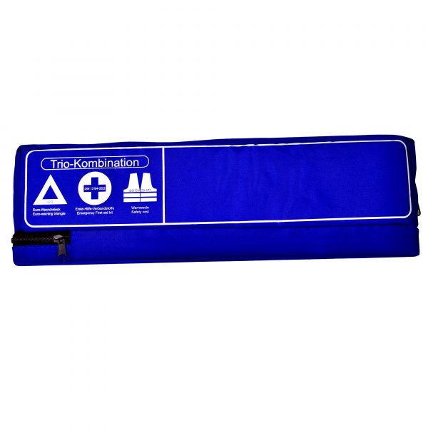 Trio-Kombitasche, Erste Hilfe Set, Sanitasche, Verbadstasche 3 in 1 Blau Trio Kombitasche für Auto-Sicherheitsausrüstung - enthält Warnweste, Warndreieck und Erste Hilfe Kasten